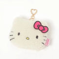 Kawaii Hello Kitty Coin Purse Black Skin Leopard Print Heart-shaped Buckle Small Item Storage Bag Sanrio Gift Toy for Girl
