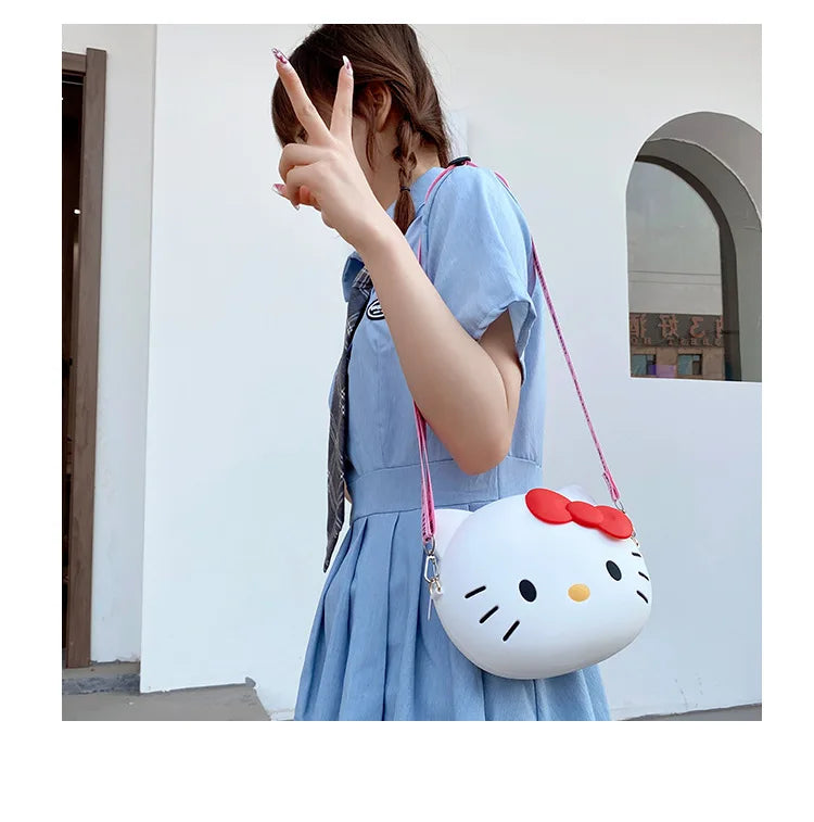 Hello Kitty 3D Crossbody Bag – Kawaii Small Messenger Phone Purse (11cm / 19cm) for Women & Girls