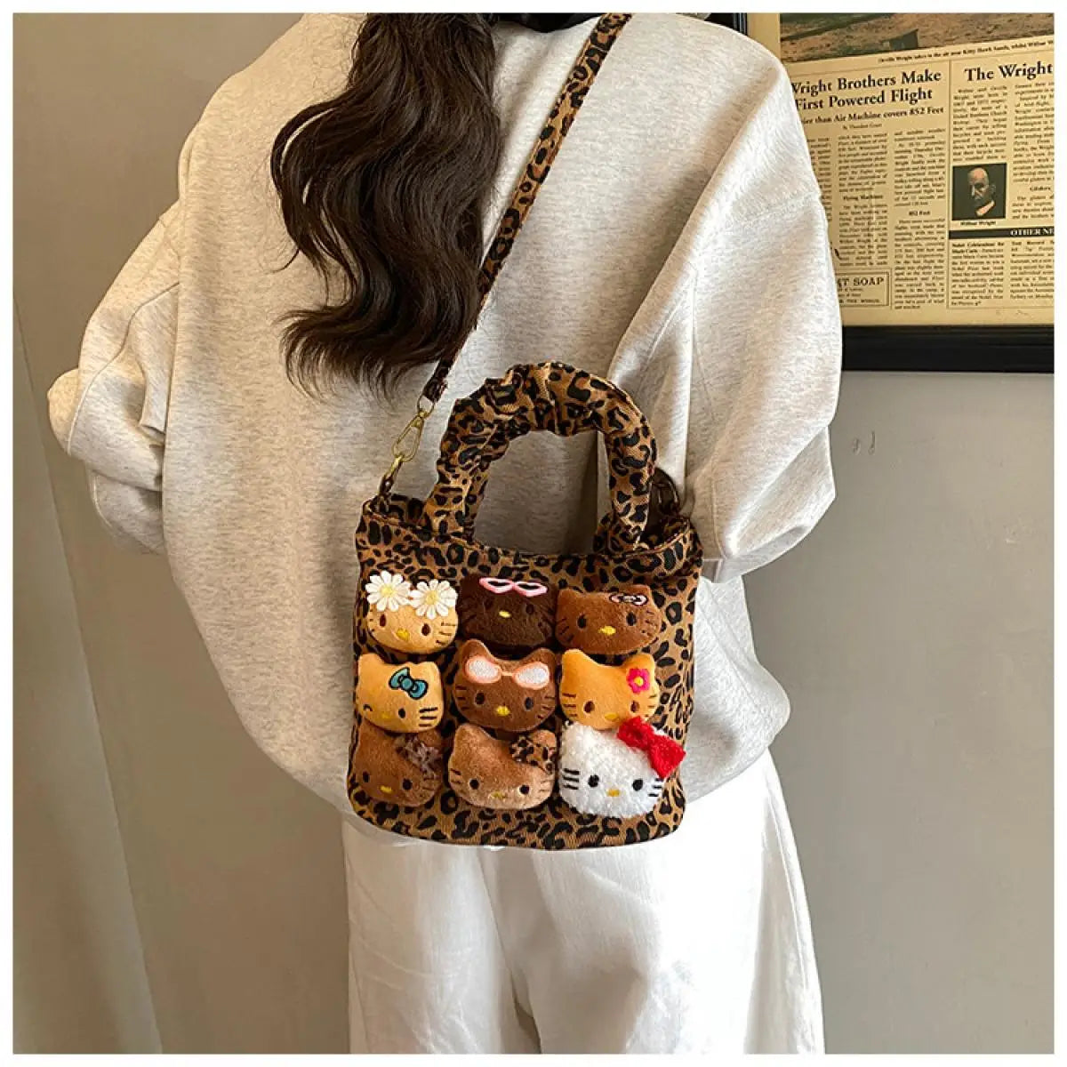 Cute Kitty Bucket Bag for Women – Fashion Crossbody Handbag for Autumn & Winter