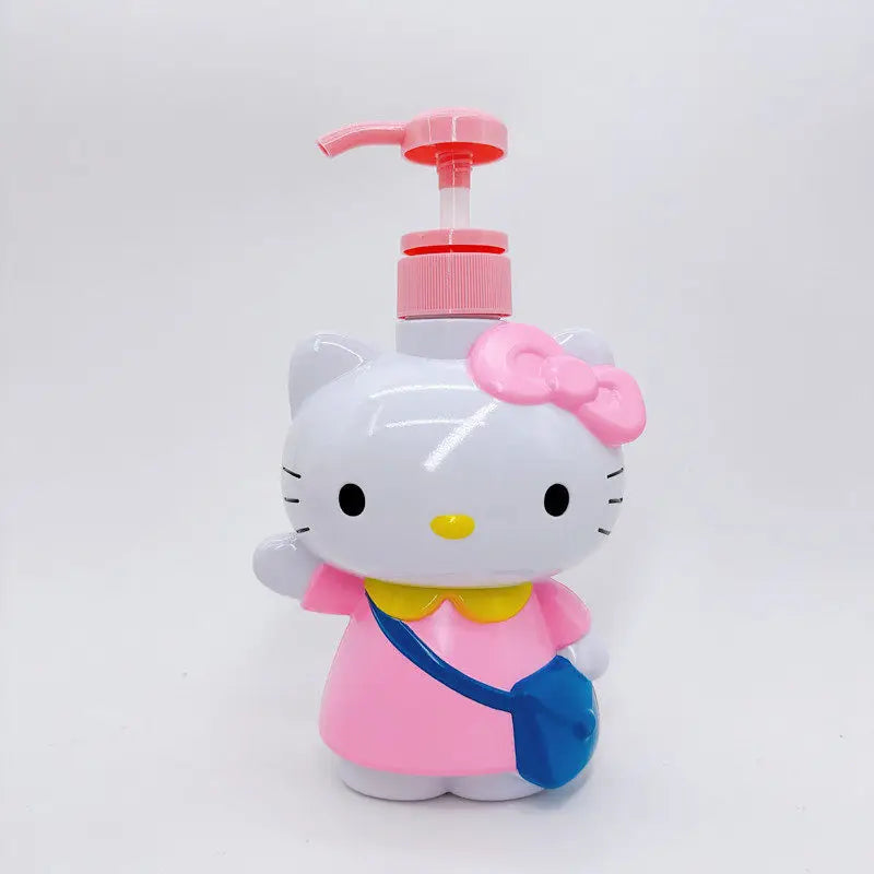 Hello Kitty Bathroom Pump Bottle Set – Shower Gel, Shampoo & Lotion Dispenser for Home & Travel