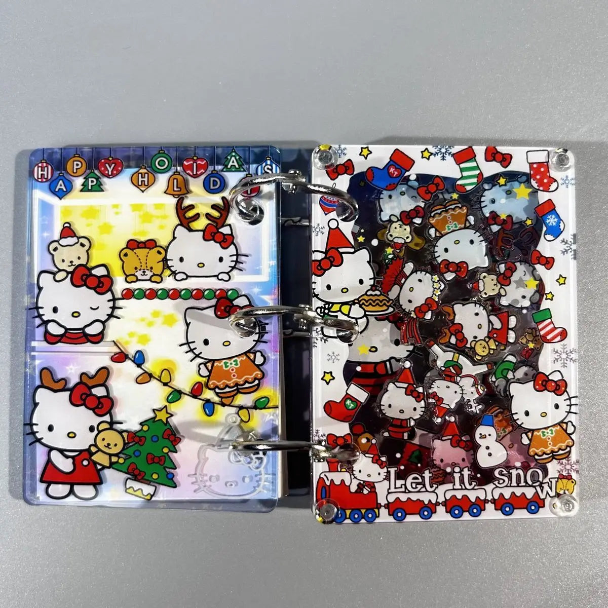 Hello Kitty Shake Book Acrylic Loose-Leaf Notebook – Cute Kawaii Cartoon DIY Student Journal – Personalized Creative Writing Book & Gift