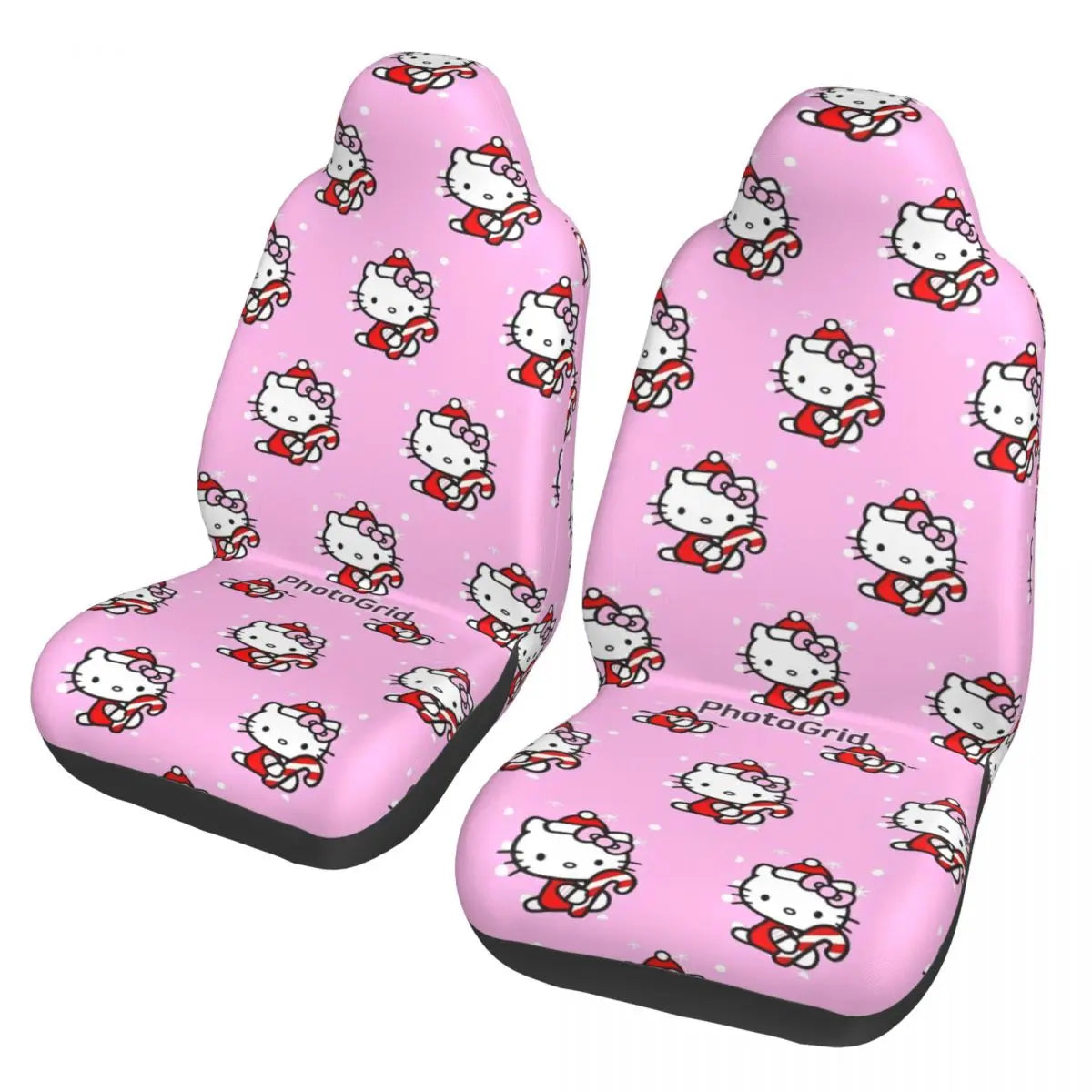 Hello Kitty Pink Leopard Car Seat Cover – Universal Four Seasons Seat Protector Cushion for Cars