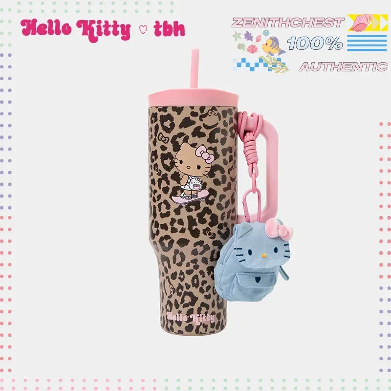 Hello Kitty Stainless Steel Insulated Travel Tumbler with Straw – Leak-Proof Cute Cup for Office, Car & Daily Use – Gift for Women & Girls