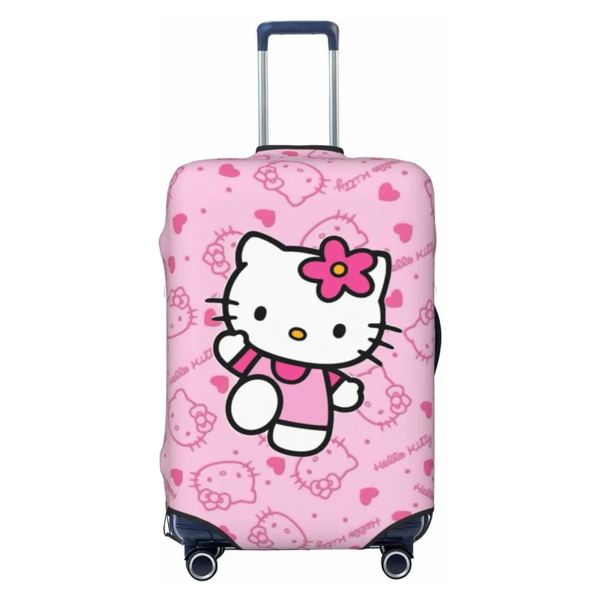 Custom Girls Kitten Classical Printing Luggage Cover Elastic Cute KT Cat Travel Suitcase Protective Covers Fits 18-32 Inch