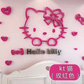 Kawaii Hello Kitty Anime 3D Stereo Diy Wall Sticker Sanrio Children's Room Bedroom Cute Decorate Background Wall Stickers Gift