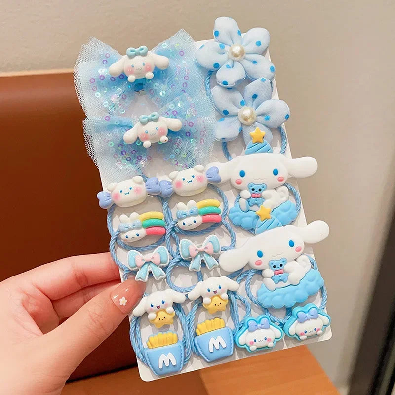Hello Kitty Hair Accessories Set – Cute Cartoon Hair Ties, Hair Clips & Scrunchies for Girls and Kids