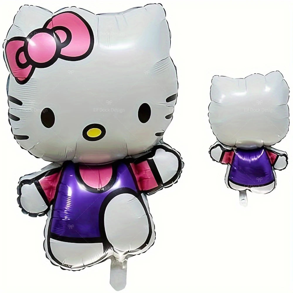 Cute Hello Kitty Party Balloon Decoration Set – Kawaii Birthday Room Decor & Theme Party Supplies for Girls