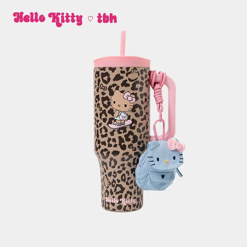 Hello Kitty Stainless Steel Insulated Travel Tumbler with Straw – Leak-Proof Cute Cup for Office, Car & Daily Use – Gift for Women & Girls