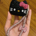 Hello Kitty Rhinestone Bling AirPods Case – Crystal Protective Cover with Keychain for AirPods Pro & AirPods