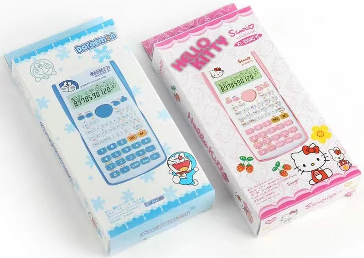 Cute Kitty 82MS Scientific Calculator 240 Functions with Dual Line Display for School Exams Students Engineering Math Statistics