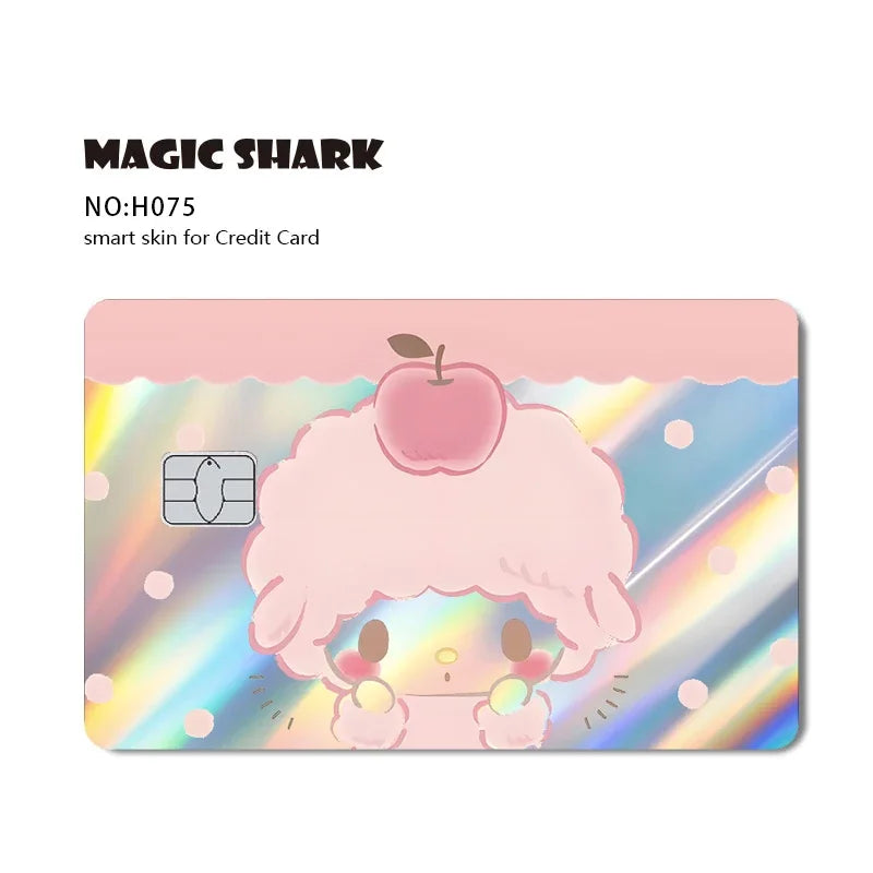 Hello Kitty & Kuromi Holographic Laser Shiny Card Skin Sticker for Debit & Credit Cards 💳🎀