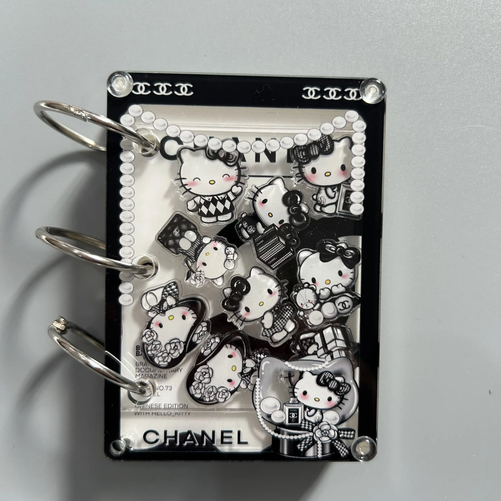 Hello Kitty Shake Book Acrylic Loose-Leaf Notebook – Cute Kawaii Cartoon DIY Student Journal – Personalized Creative Writing Book & Gift