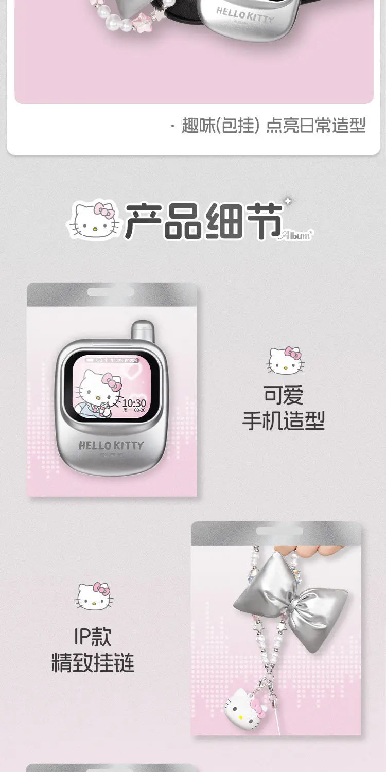 Martube Sanrio Hello Kitty Screen Display Smart Bluetooth Earbuds In-Ear Hi-Fi Sound Noise Cancelling Headset Birthday Toy Gift