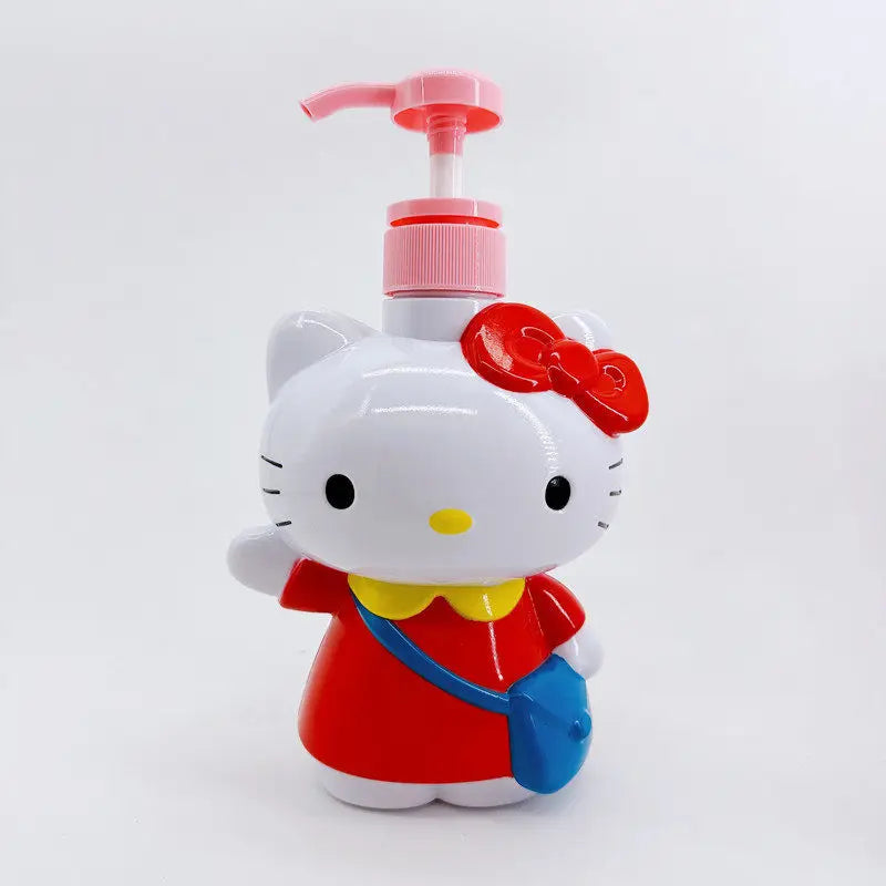 Hello Kitty Bathroom Pump Bottle Set – Shower Gel, Shampoo & Lotion Dispenser for Home & Travel
