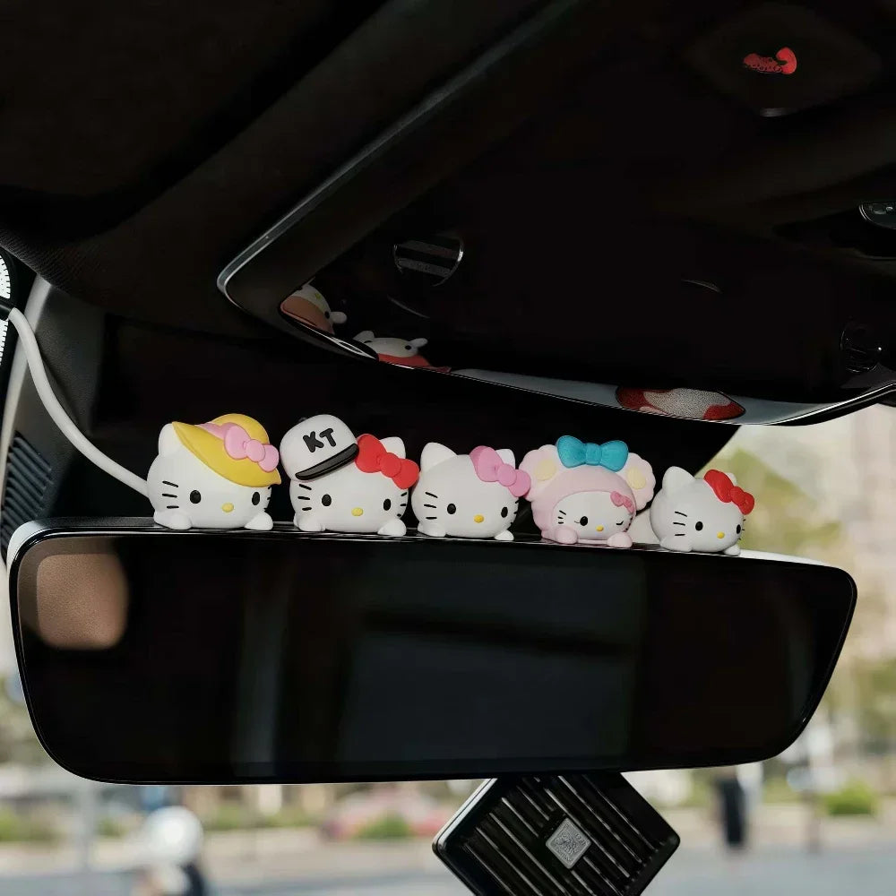 Sanrio Hello Kitty 3D Car Air Freshener Ornament - Kawaii Cute Motorbike Desk Decoration Gift for Girls Birthday Present