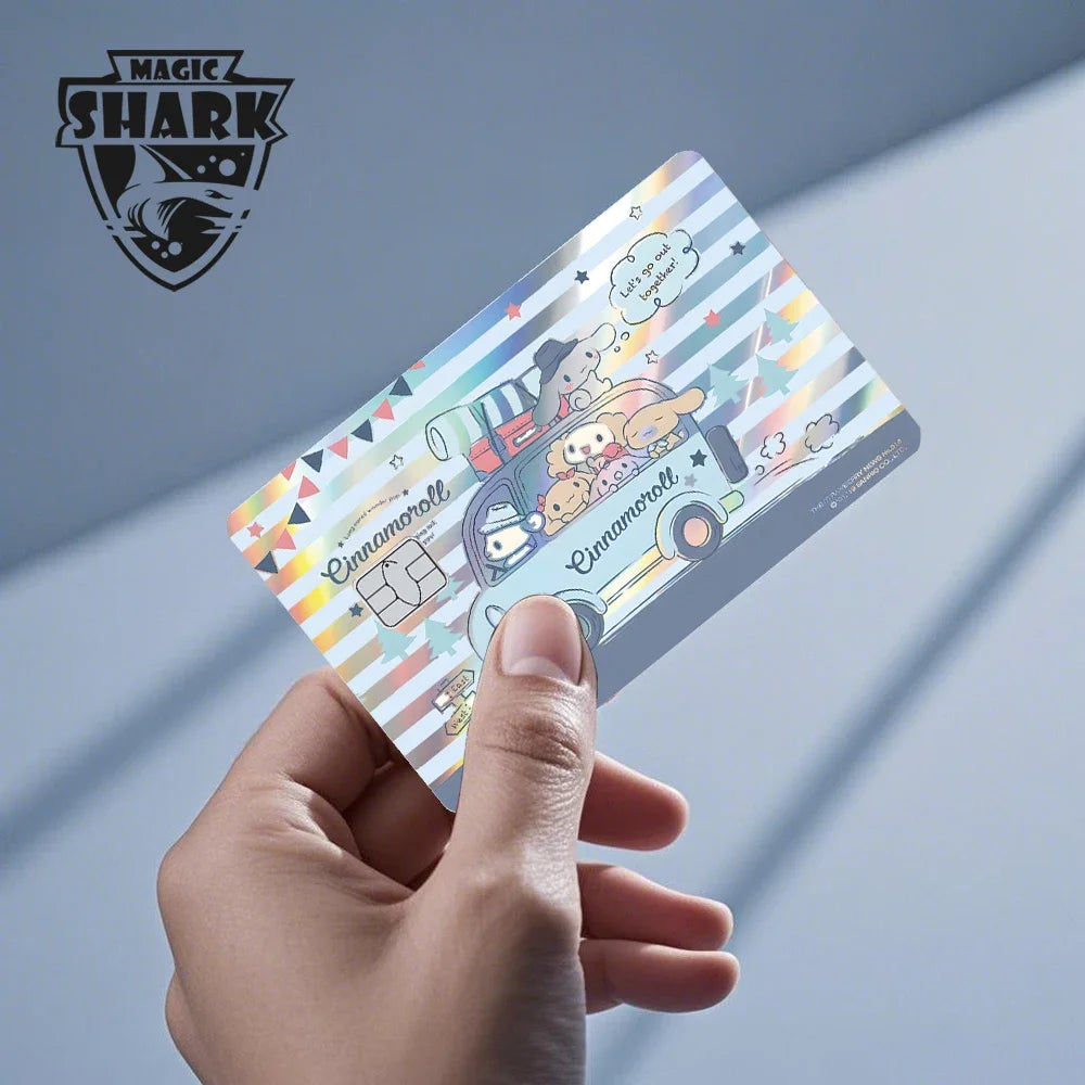 Hello Kitty & Kuromi Holographic Laser Shiny Card Skin Sticker for Debit & Credit Cards 💳🎀