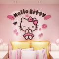 Sanrio Hello Kitty 3D Wall Stickers – Cartoon Princess Self-Adhesive Wall Decals for Kids Bedroom, Nursery, Playroom & Home Room Decoration Gift