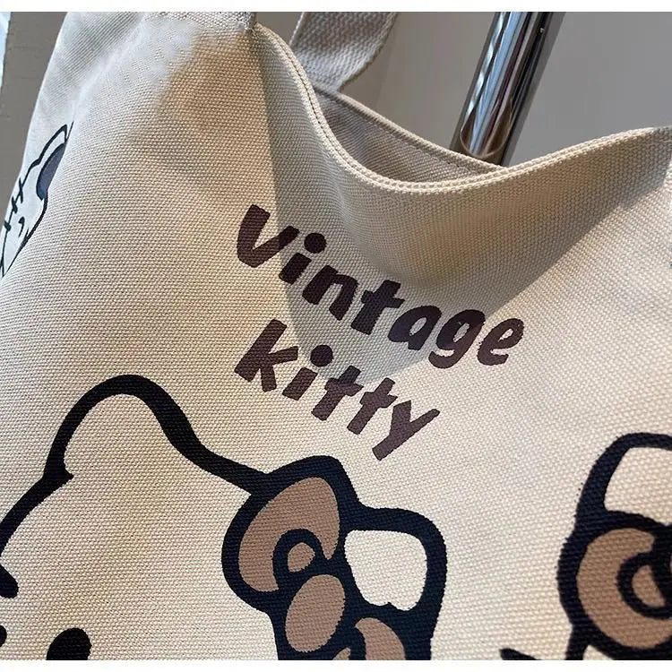 Hello Kitty Handbag Cute Cartoon Versatile Large Capacity Handbag Women Supplies Desktop Accessories Student Gift Wholesale