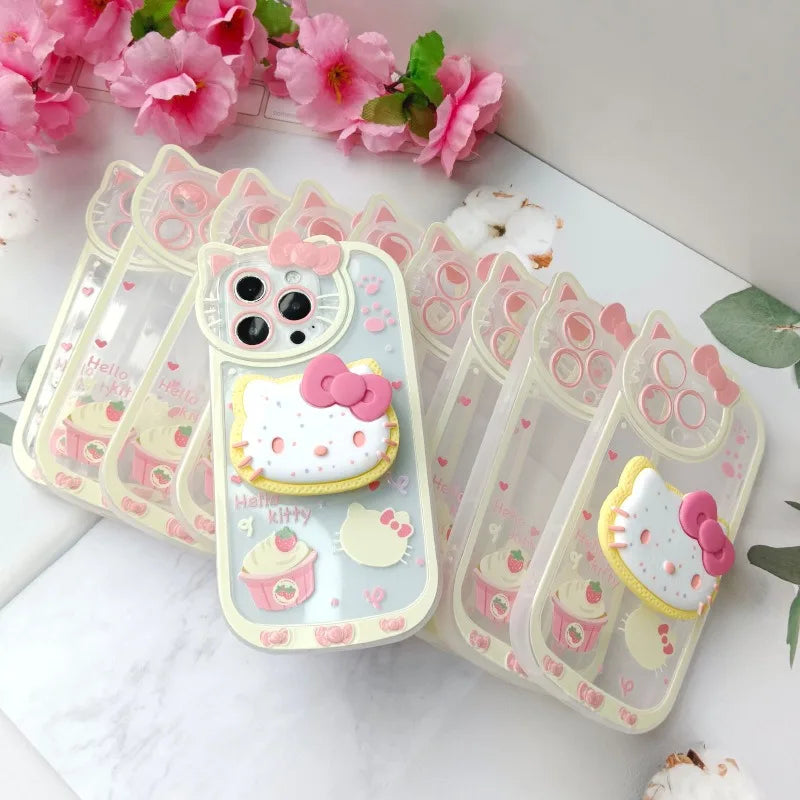 Hello Kitty Stand Phone Case – Y2K Shockproof Kickstand Cover for iPhone 7/8 Plus, X/XS, XR, 11, 12, 13, 14, 15, 16 & 17 Pro Max