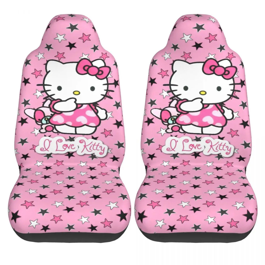 Hello Kitty Star Car Seat Cover – Universal All-Season Seat Protector for Cars, SUVs & Trucks