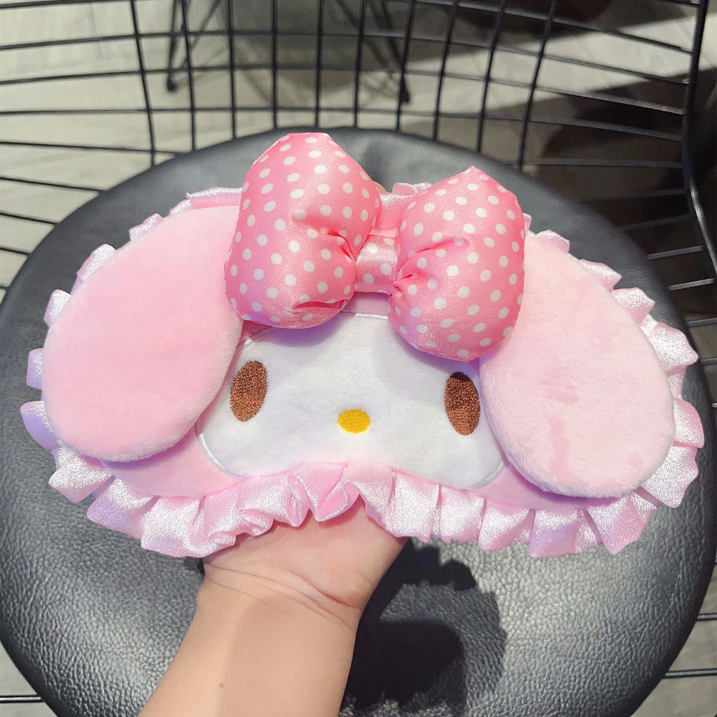 Cartoon My Melody Blindfold Cat Kawaii Eye Mask Comfortable Sleeping Blindfolds Japanese Style Eyeshade Girl