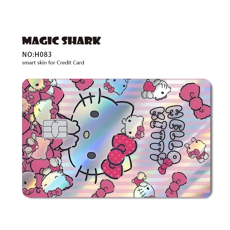 Hello Kitty & Kuromi Holographic Laser Shiny Card Skin Sticker for Debit & Credit Cards 💳🎀