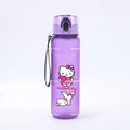 650ML Hello Kitties Water Cup Anime Letter A-Z Printed Sports Casual Fashion Mug Portable Drop-proof Outdoor Fitness Jug Gift