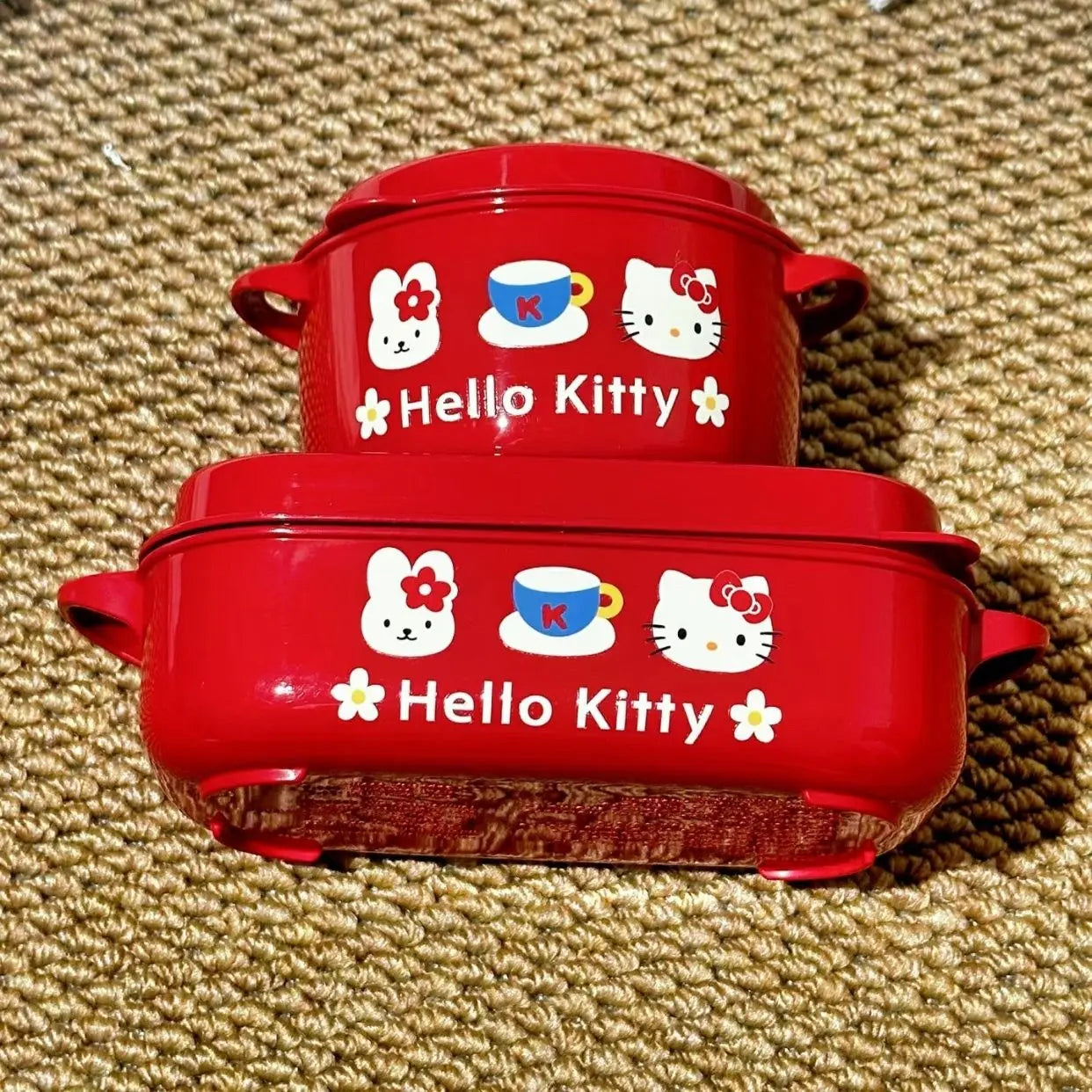 Hello Kitty Anime Lunch Box & Instant Noodle Bowl – PP Microwave-Safe Large Capacity Portable Food Container