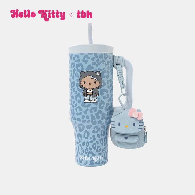 Hello Kitty Stainless Steel Insulated Travel Tumbler with Straw – Leak-Proof Cute Cup for Office, Car & Daily Use – Gift for Women & Girls