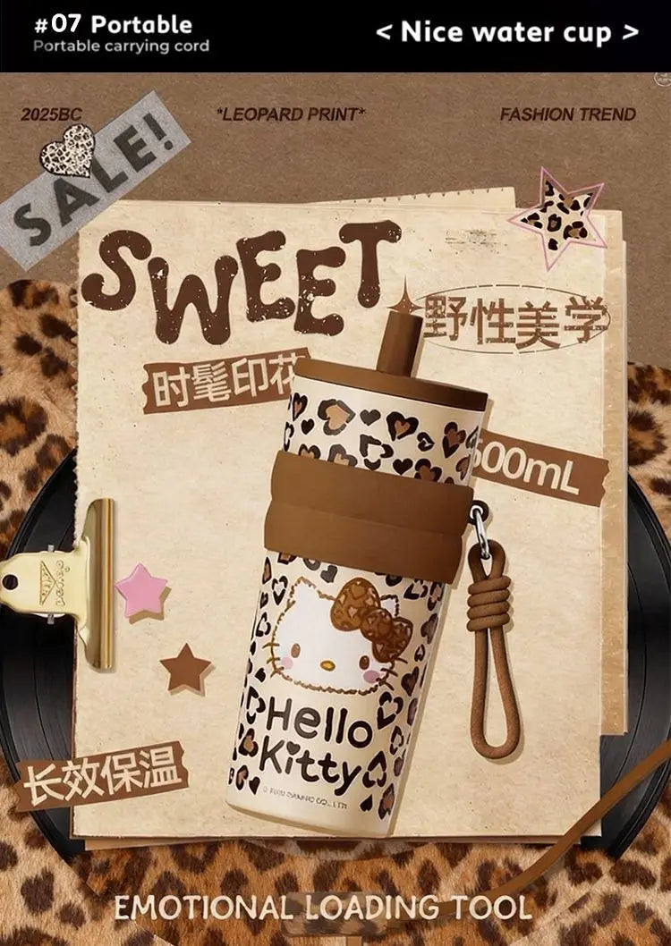 Sanrio Hello Kitty Bestie Sweethearts Birthday Gift Practical Water Cup Ice Bully Cup Lovable Fashion Send A Friend Away Cartoon