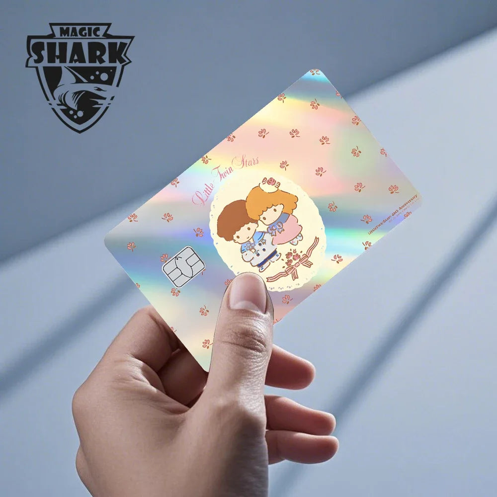 Hello Kitty & Kuromi Holographic Laser Shiny Card Skin Sticker for Debit & Credit Cards 💳🎀
