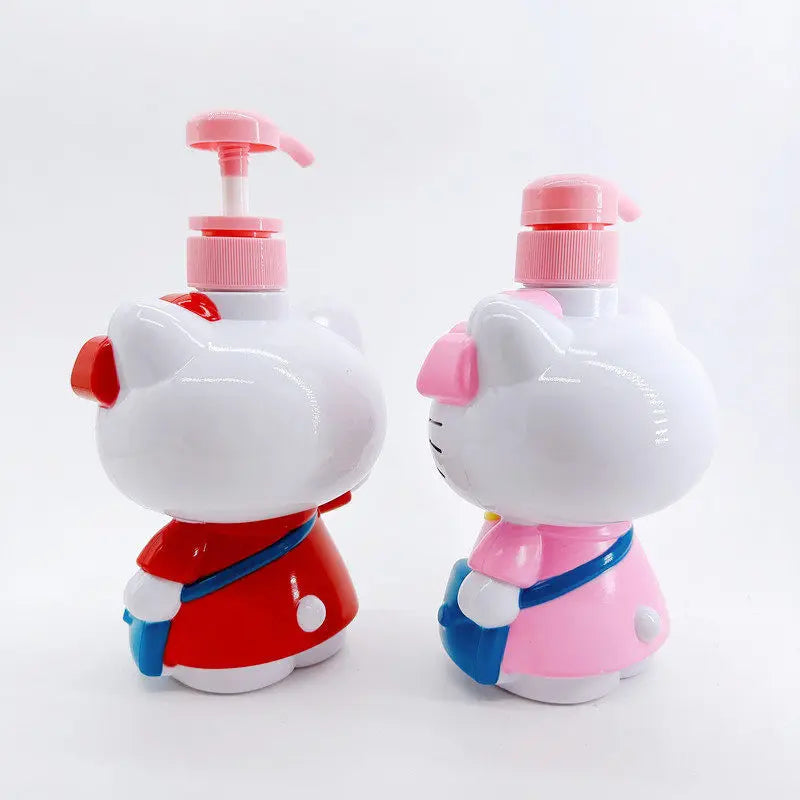 Hello Kitty Bathroom Pump Bottle Set – Shower Gel, Shampoo & Lotion Dispenser for Home & Travel