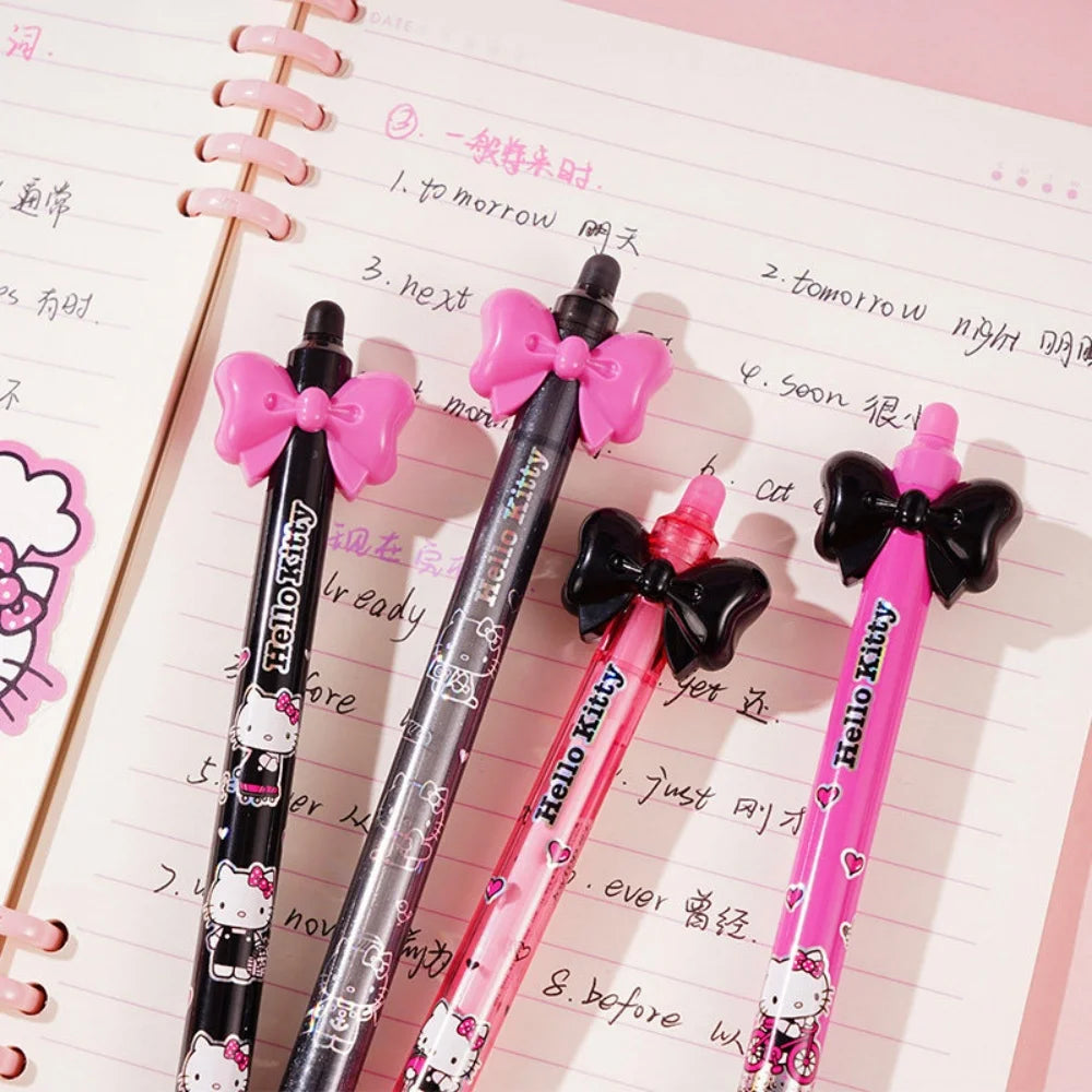 Sanrio Kuromi 0.5mm Black Gel Pen – Push-Button Cute Campus Signature Ballpoint Pen – Writing & Drawing Pen for School, Office & Gifts