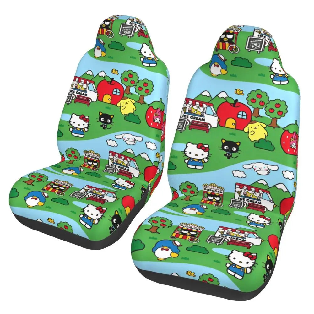 Hello Kitty Universal Car Seat Cover – Waterproof Kawaii Cartoon Seat Protector for Cars, SUVs & Trucks