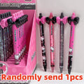 Sanrio Kuromi 0.5mm Black Gel Pen – Push-Button Cute Campus Signature Ballpoint Pen – Writing & Drawing Pen for School, Office & Gifts
