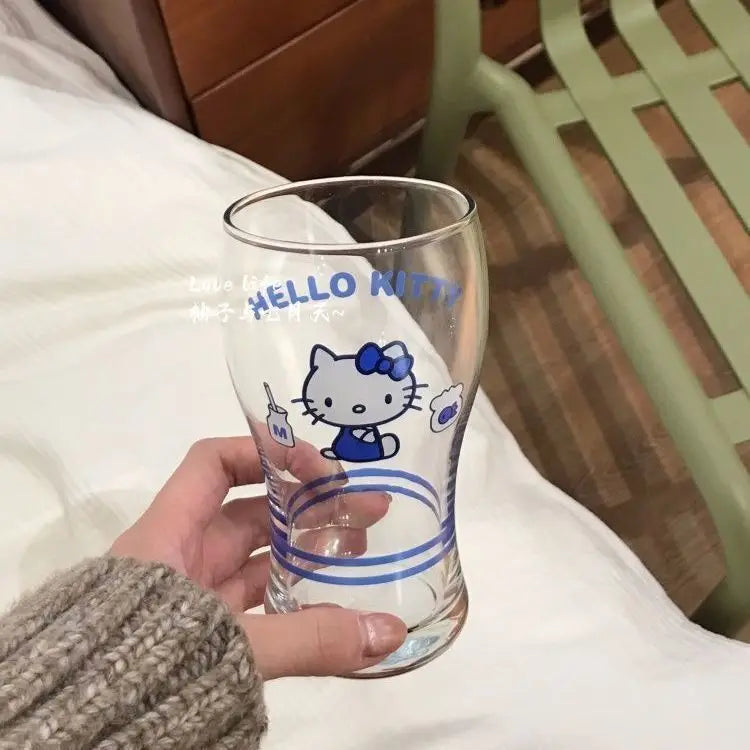 Sanrio Hello Kitty Glass Cup Yanzhijia Party Atmosphere Beer Mug Fashion Simple Cartoon Send To Friends Birthday Gift Cute 2026