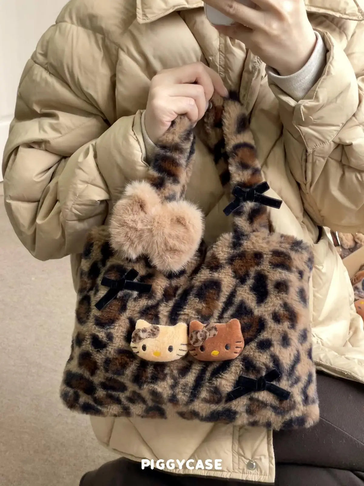 Cute Kitty Bucket Bag for Women – Fashion Crossbody Handbag for Autumn & Winter
