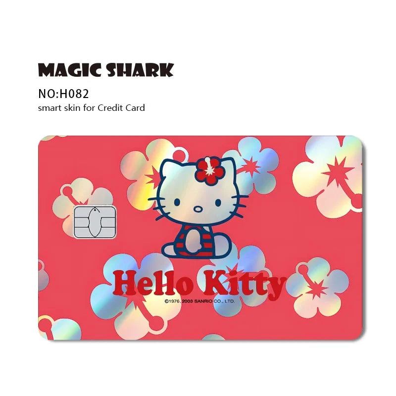 Hello Kitty & Kuromi Holographic Laser Shiny Card Skin Sticker for Debit & Credit Cards 💳🎀