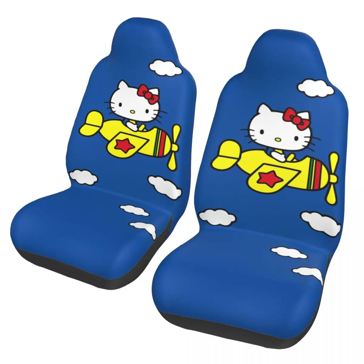 Hello Kitty Pink Leopard Car Seat Cover – Universal Four Seasons Seat Protector Cushion for Cars