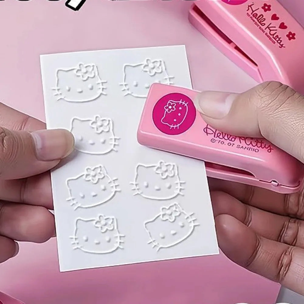 Sanrio Hello Kitty Embosser - Metal Stamping Press Tool for Scrapbooking, Cute Seal Punch Craft Machine
