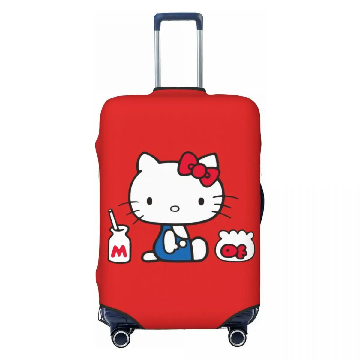 Custom Girls Kitten Classical Printing Luggage Cover Elastic Cute KT Cat Travel Suitcase Protective Covers Fits 18-32 Inch