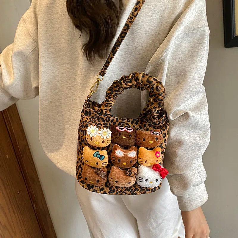 Cute Kitty Bucket Bag for Women – Fashion Crossbody Handbag for Autumn & Winter