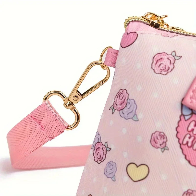 Hello Kitty & Friends Printed Tote Bag – Cute Cinnamoroll, Kuromi & My Melody Shoulder Handbag