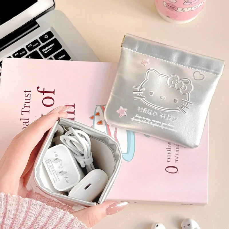 Hello Kitty Organizer Pouch – Portable Makeup, Earphone & Travel Storage Bag