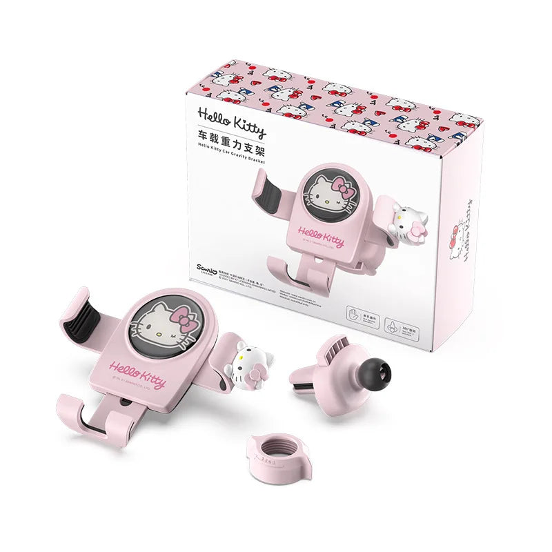 Hello Kitty Car Phone Mount with Aromatherapy Clip – Cute Air Vent & Suction Cup Holder for Navigation
