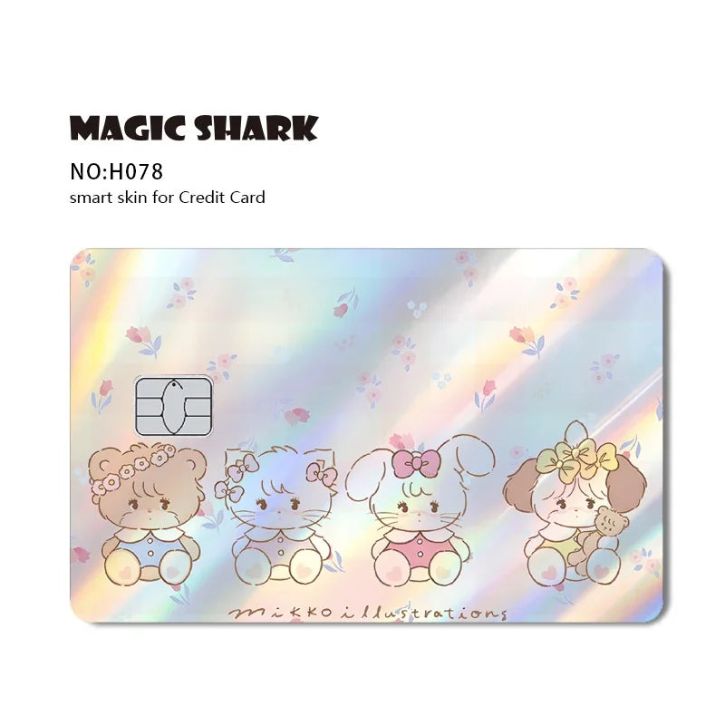 Hello Kitty & Kuromi Holographic Laser Shiny Card Skin Sticker for Debit & Credit Cards 💳🎀