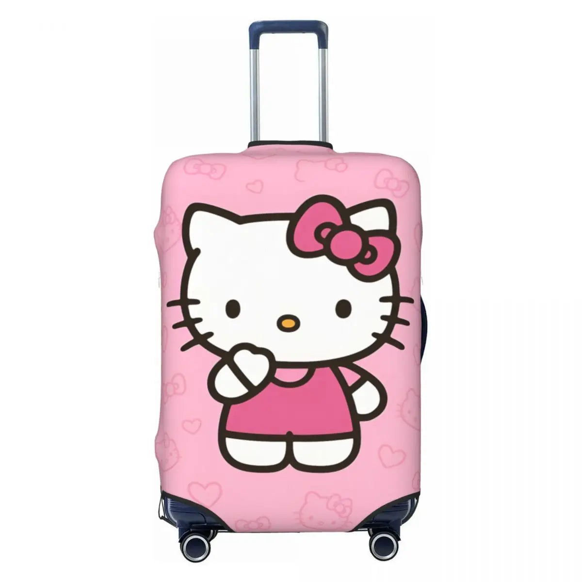 Custom Girls Kitten Classical Printing Luggage Cover Elastic Cute KT Cat Travel Suitcase Protective Covers Fits 18-32 Inch