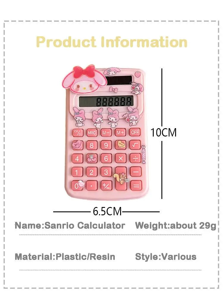 Cute Cartoon Calculator for Students Mini Portable 8-Digit Display Math Office School Supplies Accounting Tool Gift Essentials