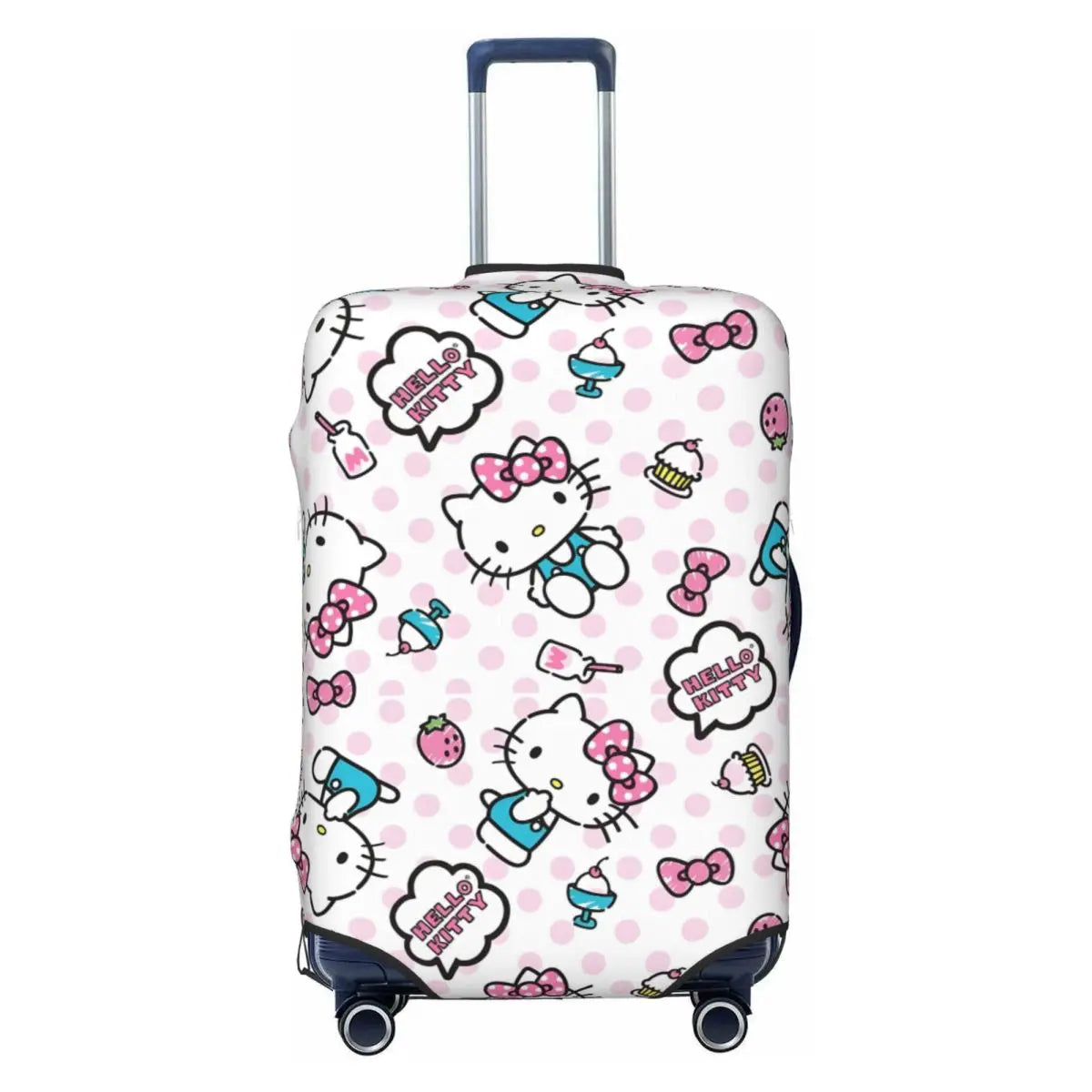 Custom Girls Kitten Classical Printing Luggage Cover Elastic Cute KT Cat Travel Suitcase Protective Covers Fits 18-32 Inch