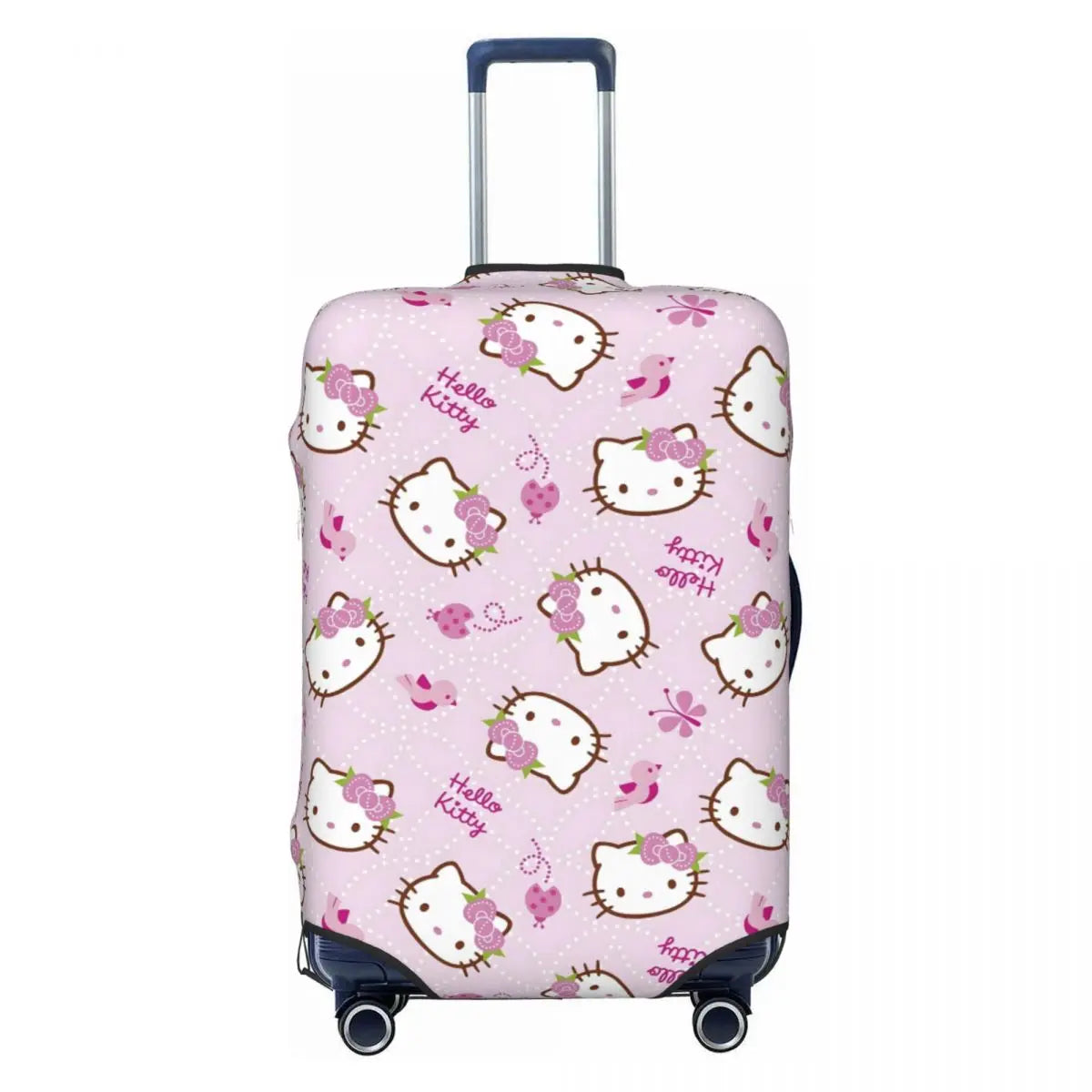 Custom Girls Kitten Classical Printing Luggage Cover Elastic Cute KT Cat Travel Suitcase Protective Covers Fits 18-32 Inch